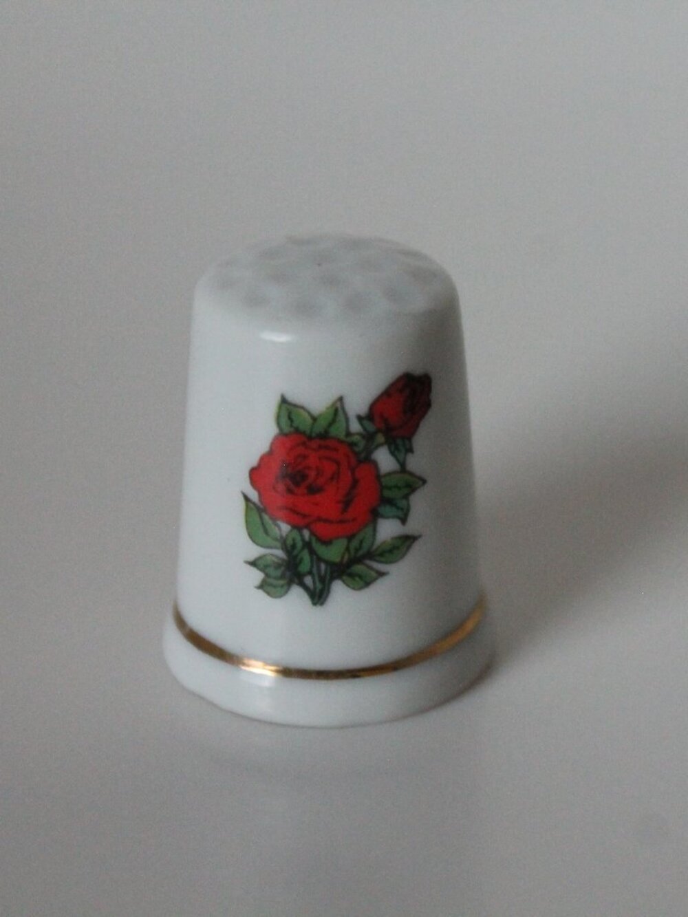 Porcelain Thimble with Roses